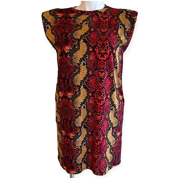 Andrea snakeskin pattern shift dress Sz.XL - Picture 1 of 7